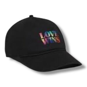 Pride "Love Wins" Black Baseball Cap - NWT